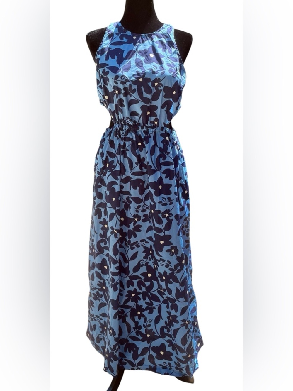 Who What Wear Blue Floral Maxi Dress